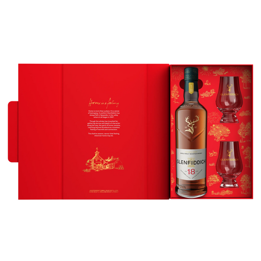Glenfiddich 18 Year Old Festive Gift Pack Single Malt Scotch Whisky 700ml