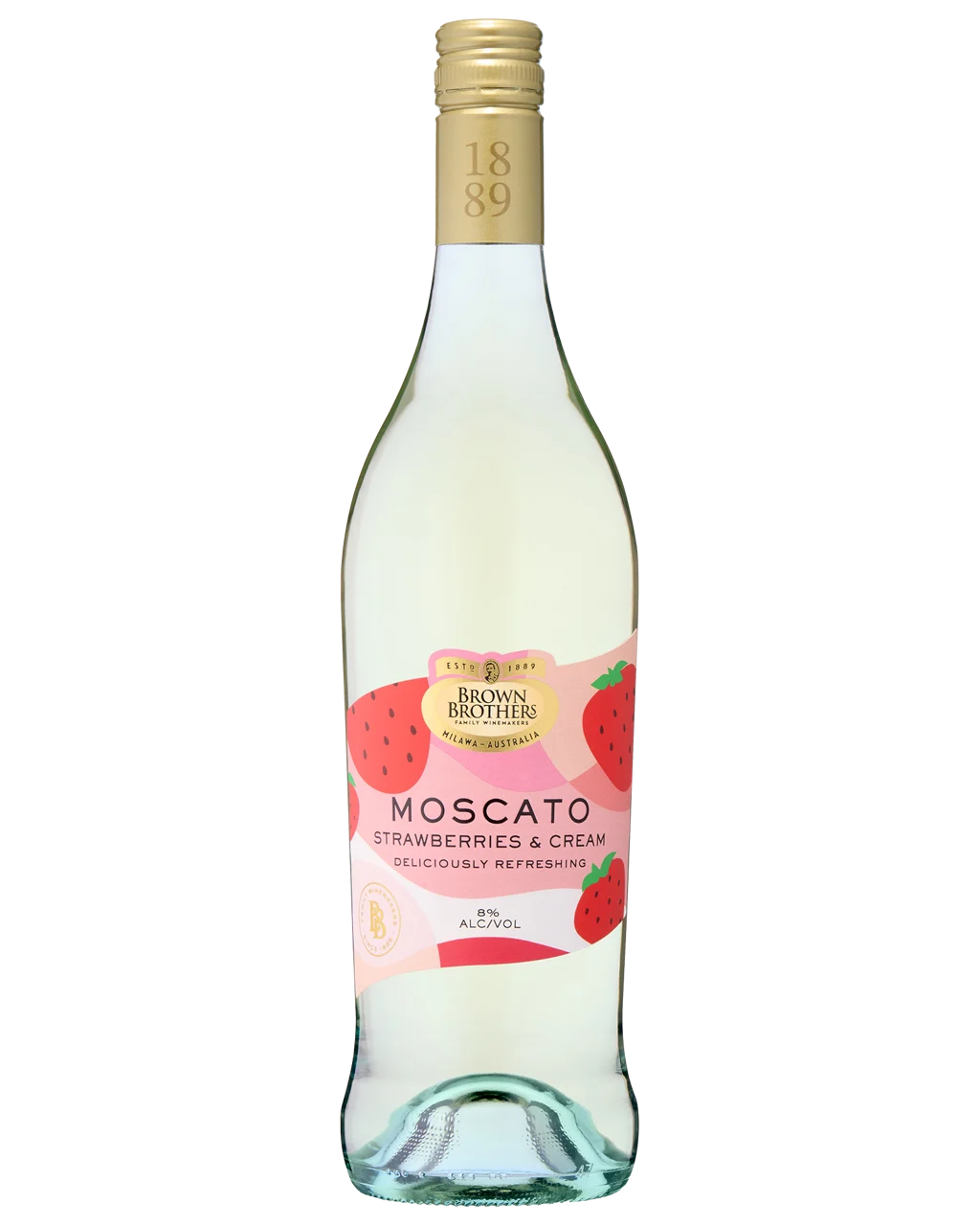 Brown Brothers Moscato Strawberries & Cream - Boozeit.com.au