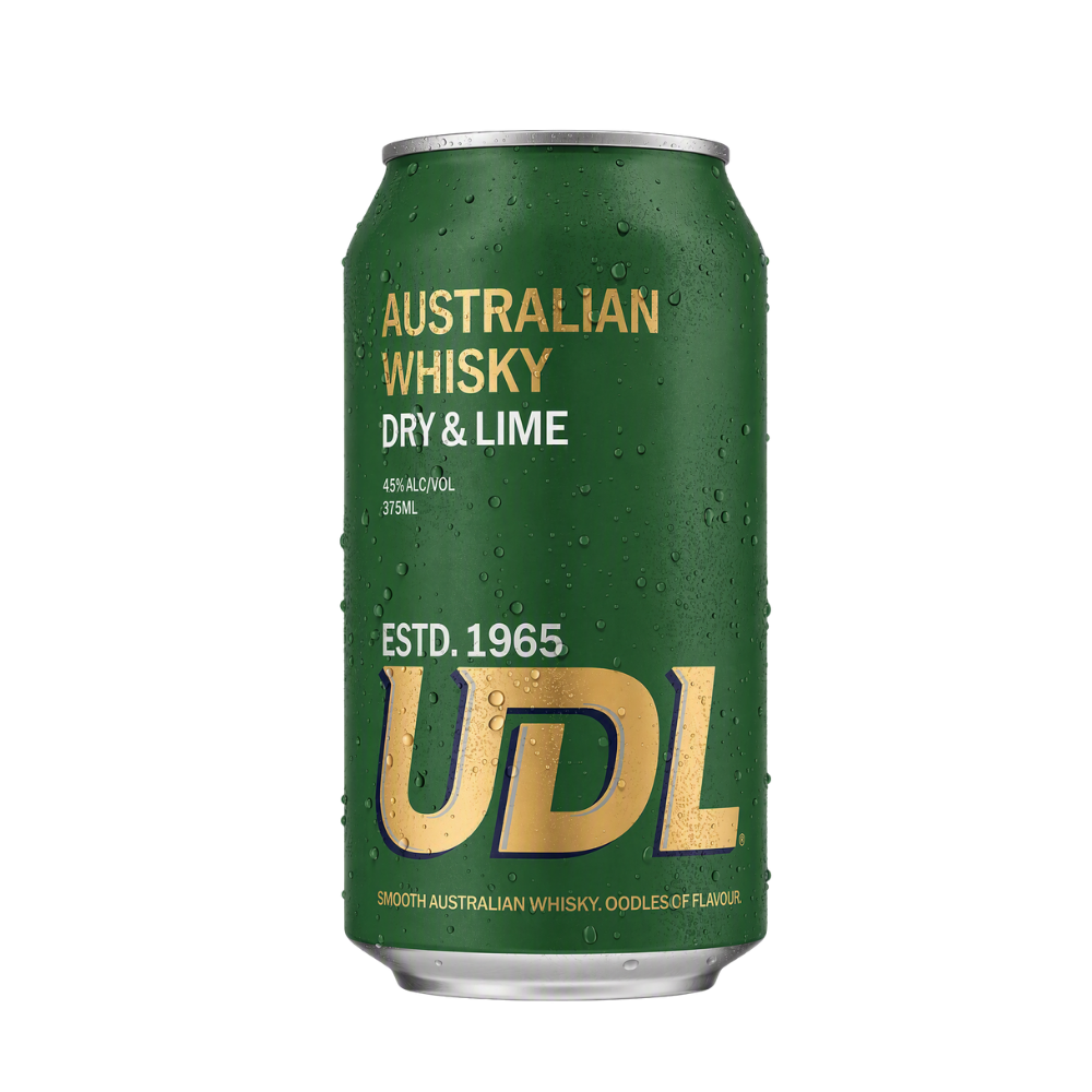 UDL Australian Whisky Dry & Lime Cans 375ml