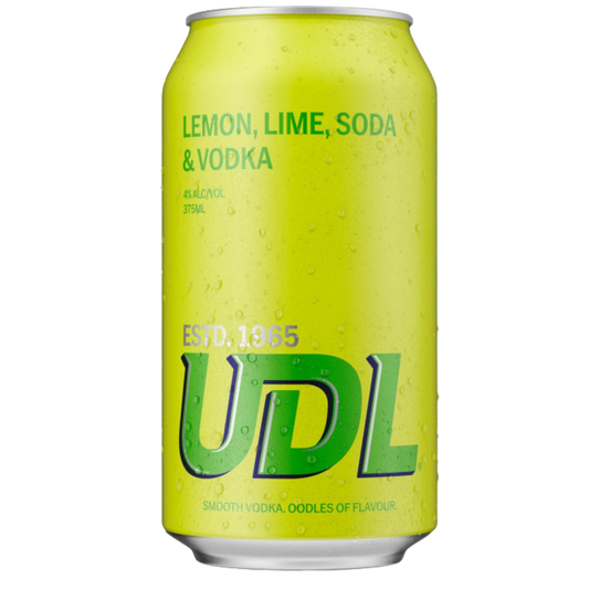 UDL Vodka Lemon, Lime, Soda & Vodka Cans 375ml