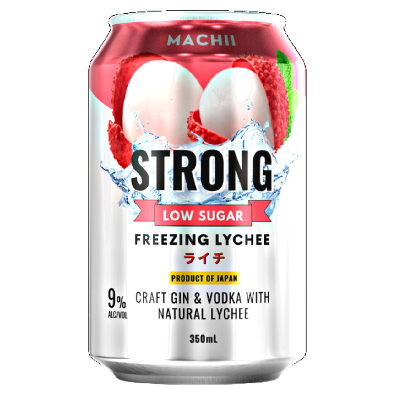 Machii Strong 9% Craft Gin + Vodka Lychee 350ml