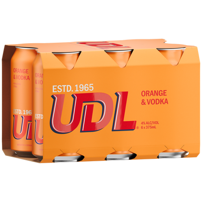UDL Orange & Vodka Cans 375ml
