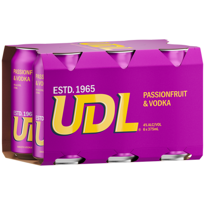 UDL Passionfruit & Vodka Cans 375ml