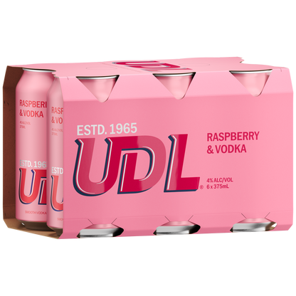 UDL Raspberry & Vodka Cans 375ml
