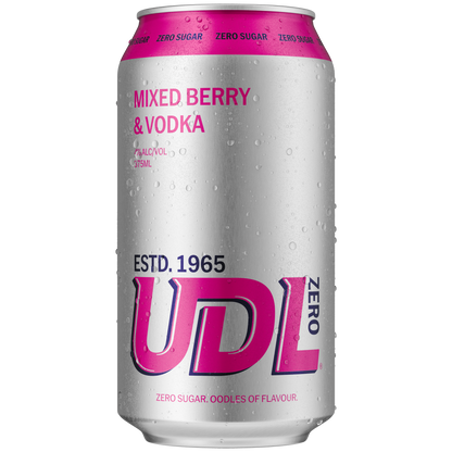 UDL Zero Sugar Mixed Berry & Vodka Cans 375ml