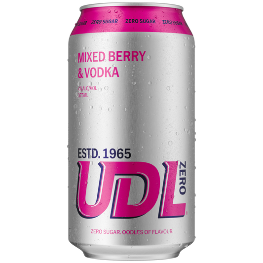 UDL Zero Sugar Mixed Berry & Vodka Cans 375ml