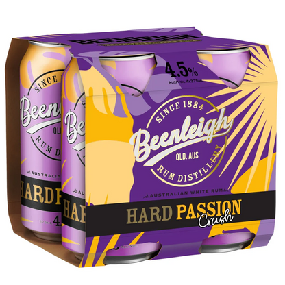 Beenleigh White Rum & Hard Passion Crush Cans 375ml