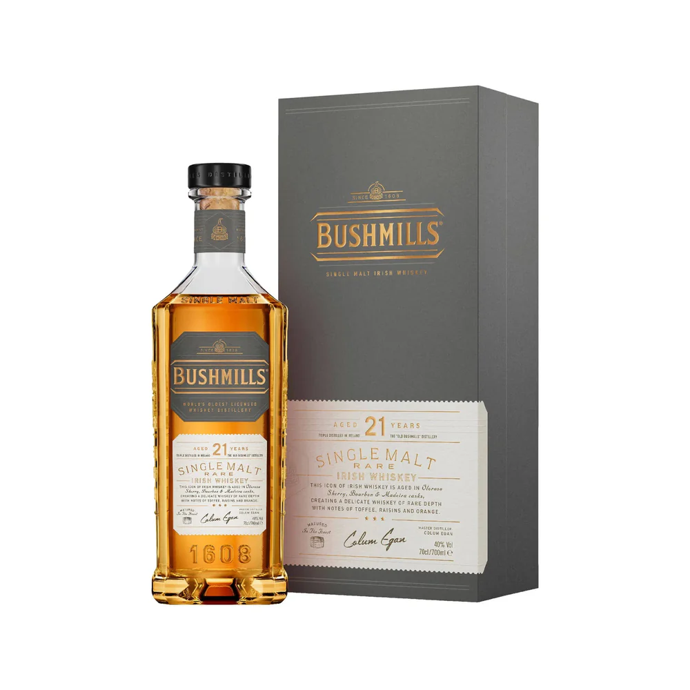 Bushmills 21 Year Old Rare Single Malt Rare Irish Whiskey 700ml