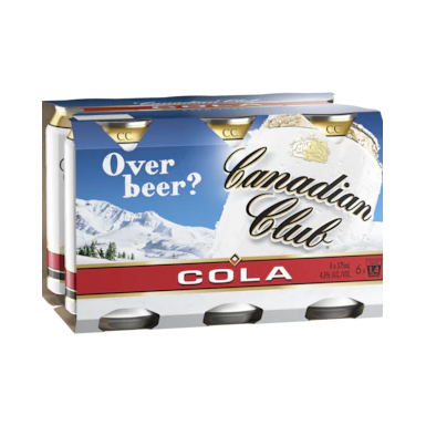 Canadian Club & Cola Cans 375ml - Boozeit.com.au