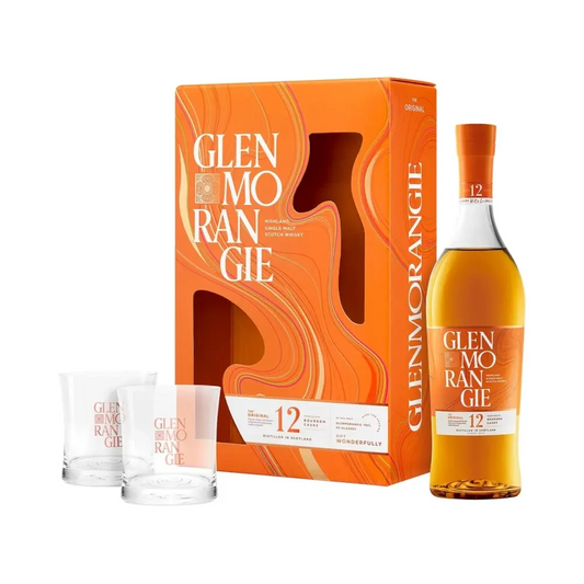 Glenmorangie The Original 12 Year Old Single Malt Whisky + 2 Glasses 700ml