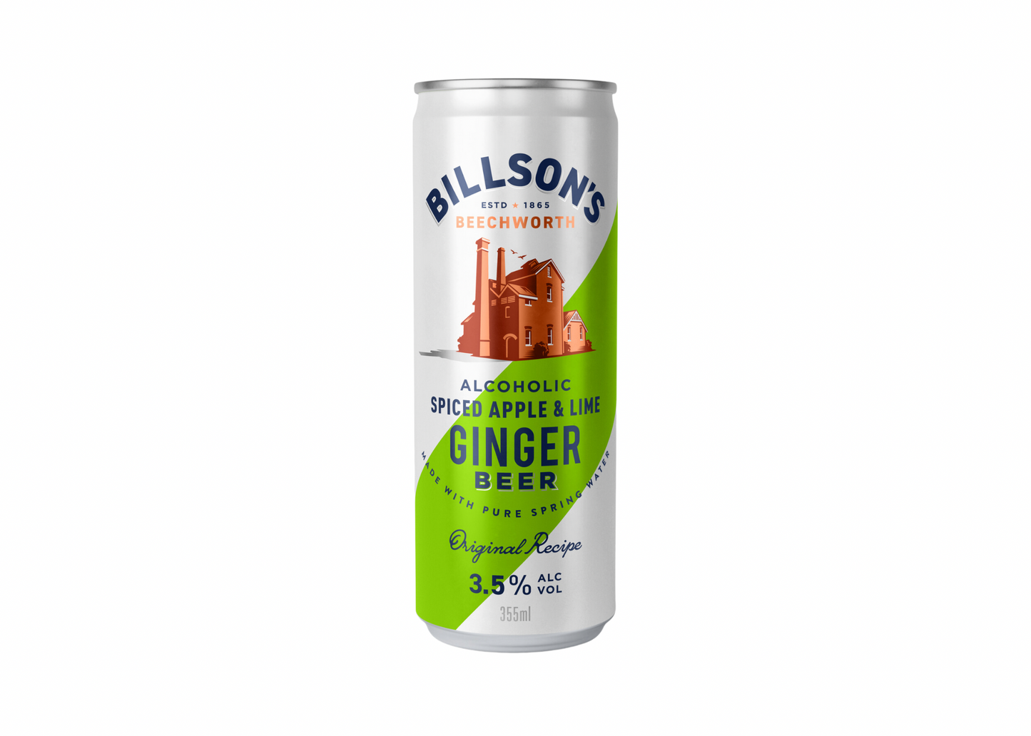 Billson's Alcoholic Ginger Beer with Spiced Apple & Lime 355ml