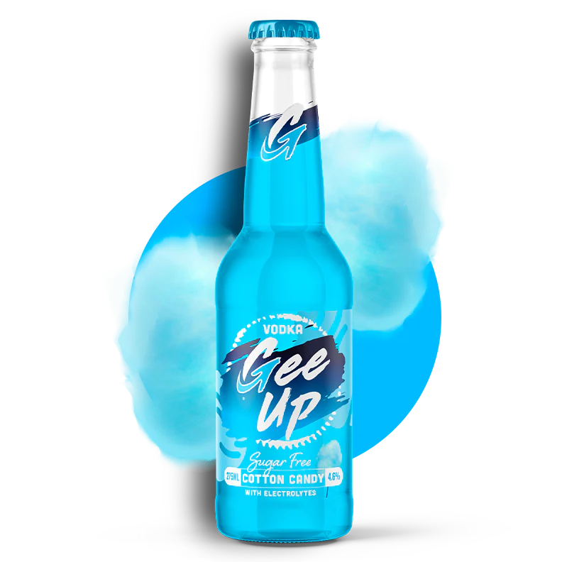 Gee Up Vodka Sugar Free Cotton Candy Bottles 275ml