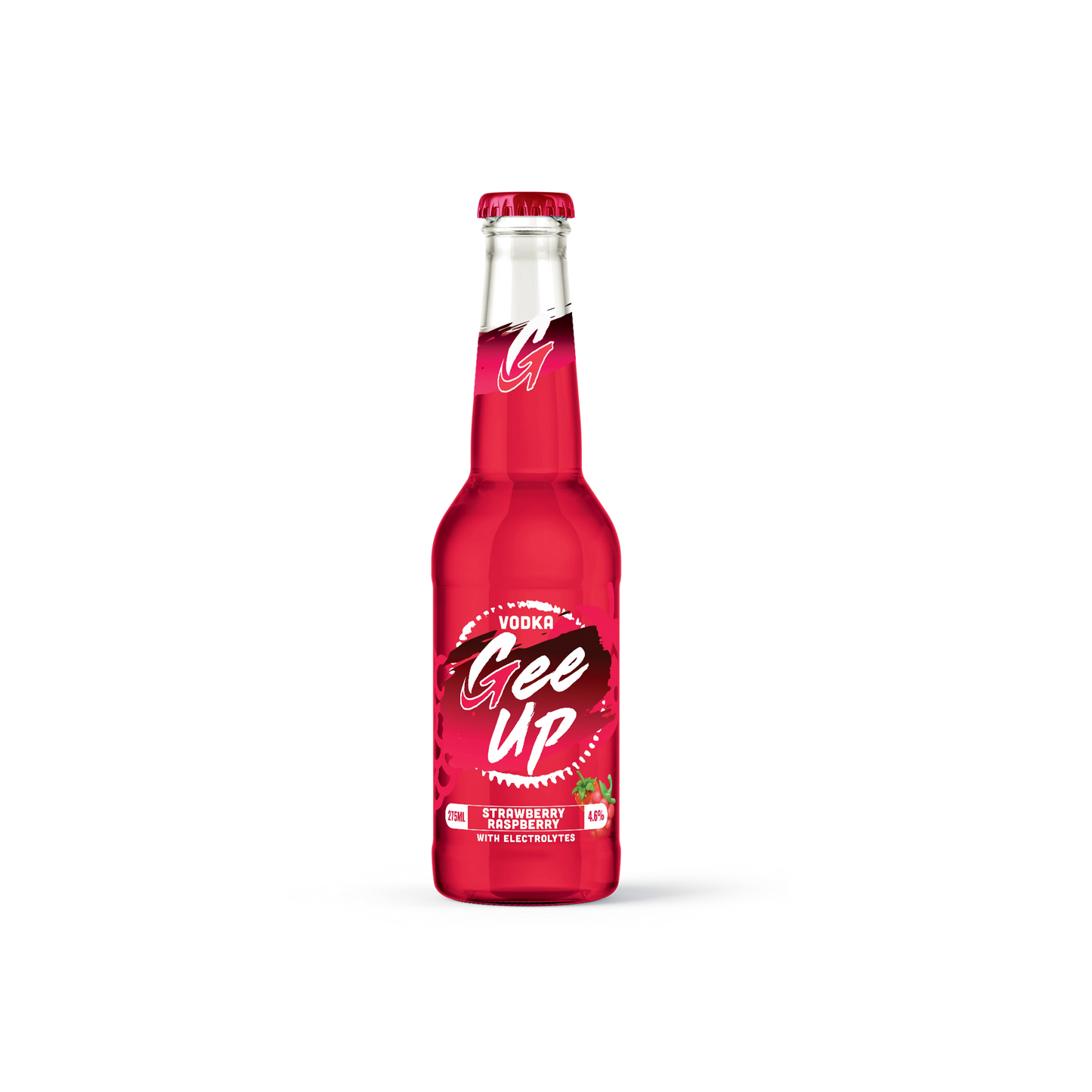 Gee Up Vodka Strawberry Raspberry Bottles 275ml