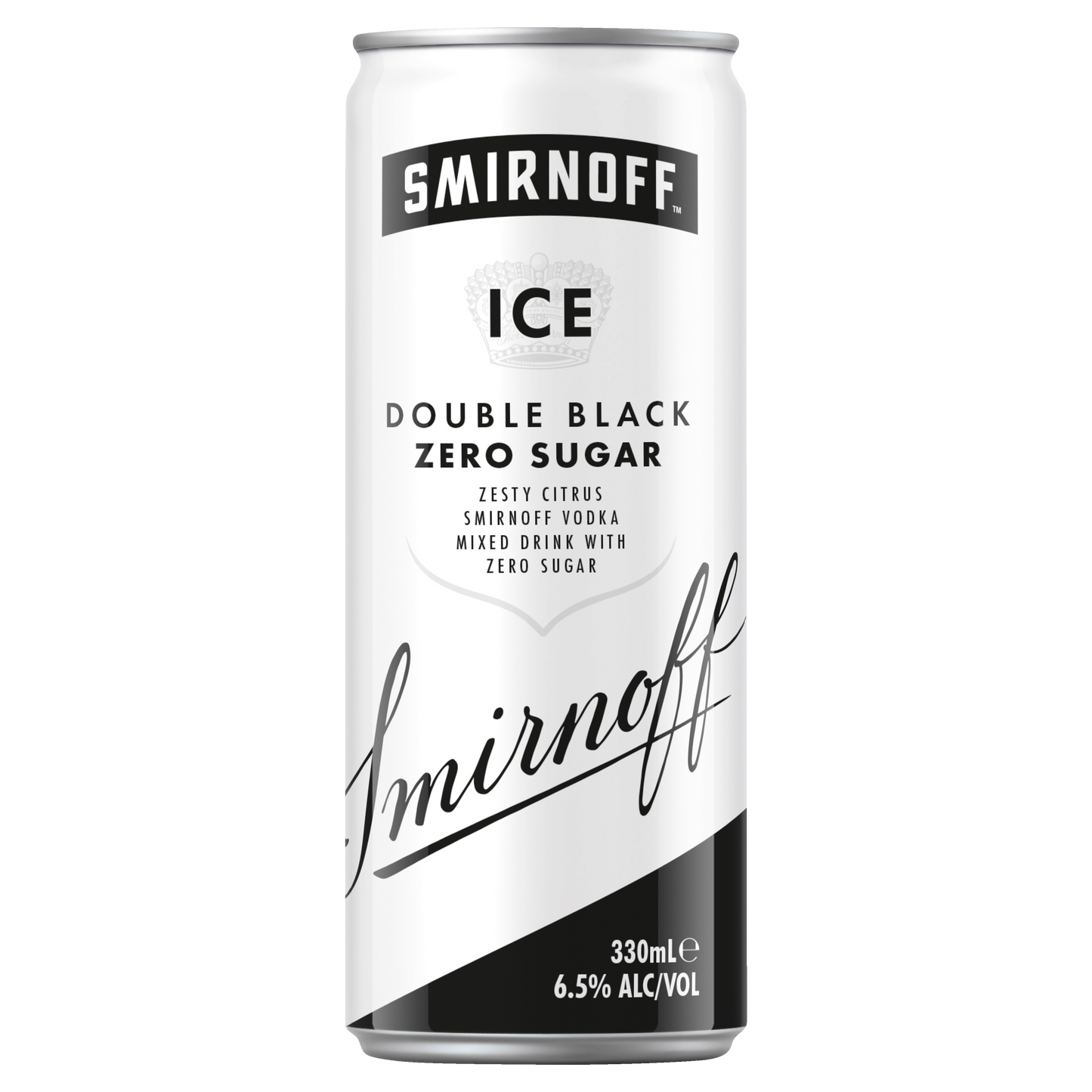 Smirnoff Ice Double Black Zero Sugar 6.5% Cans 330ml