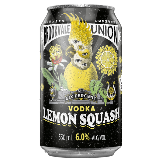 Brookvale Union Vodka Lemon Squash 6% Cans 10 Pack Cans 330ml
