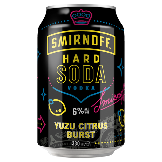 Smirnoff Hard Soda Yuzu Citrus Burst 6% 330ml
