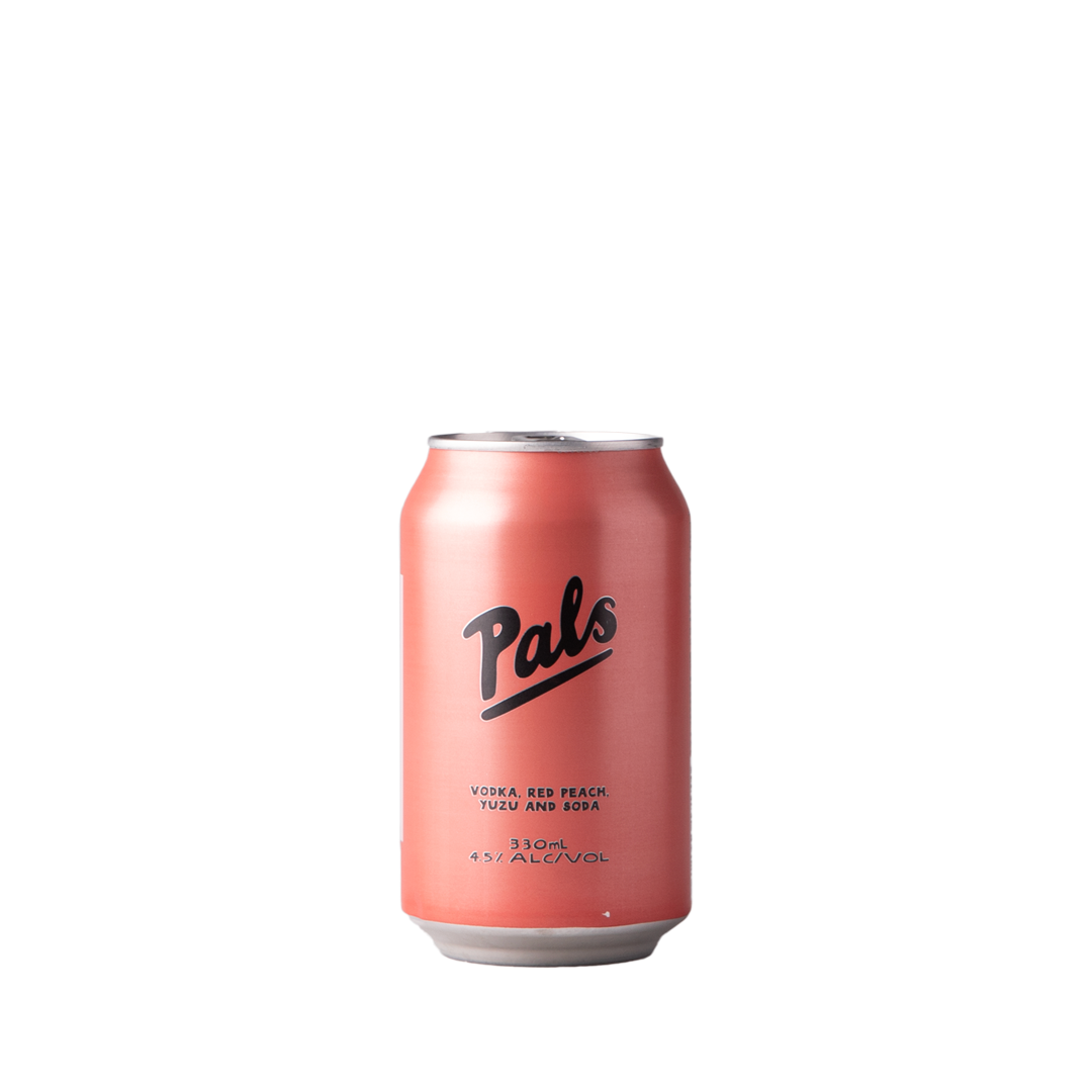 Pals Vodka Red Peach Yuzu and Soda Cans 330ml - Boozeit.com.au