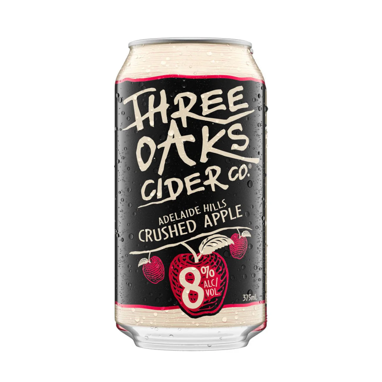 Three Oaks Crushed Apple Cider 8% 10 Pack Cans 375ml