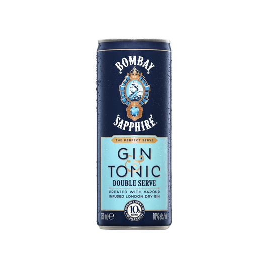 Bombay Sapphire Gin & Tonic Double Serve 10% Cans 250ml
