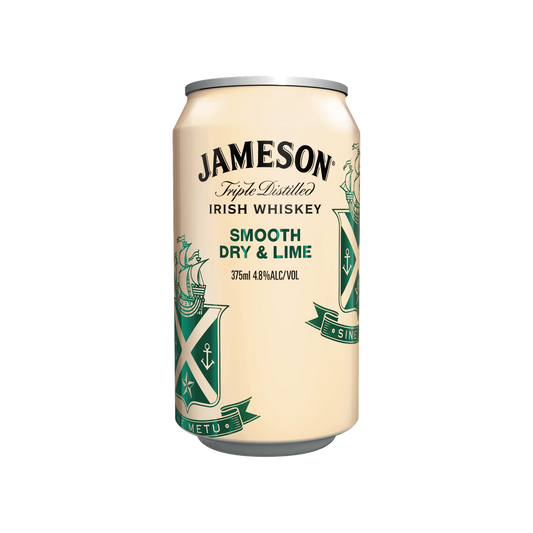 Jameson Irish Whiskey Smooth 6.3% Dry & Lime Cans 375ml