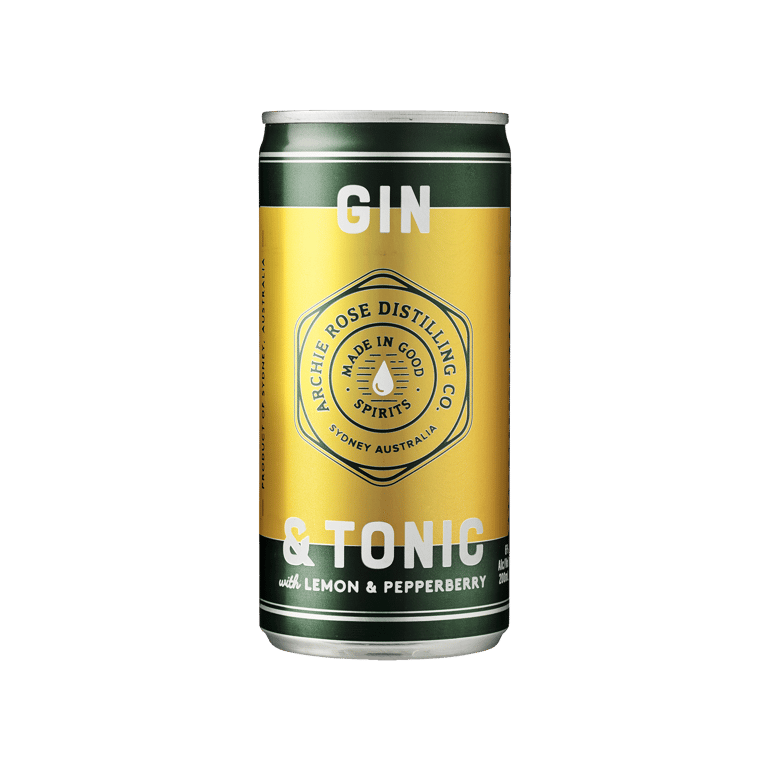 Archie Rose Distilling Co. Gin & Tonic With Lemon And Pepperberry 200ml