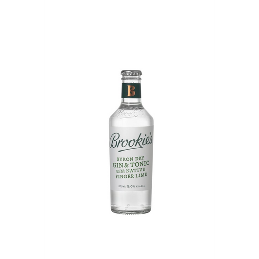 Brookie's Dry Gin & Tonic with Native Finger Lime 275ml