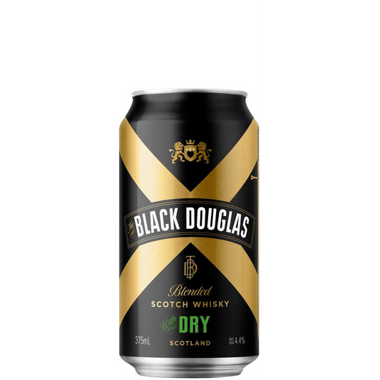 Black Douglas Blended Scotch Whisky and Dry 4.4% Cans 375ml