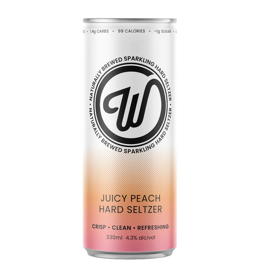 Wayward Brewing Co. W Seltzer Juicy Peach Cans 330ml