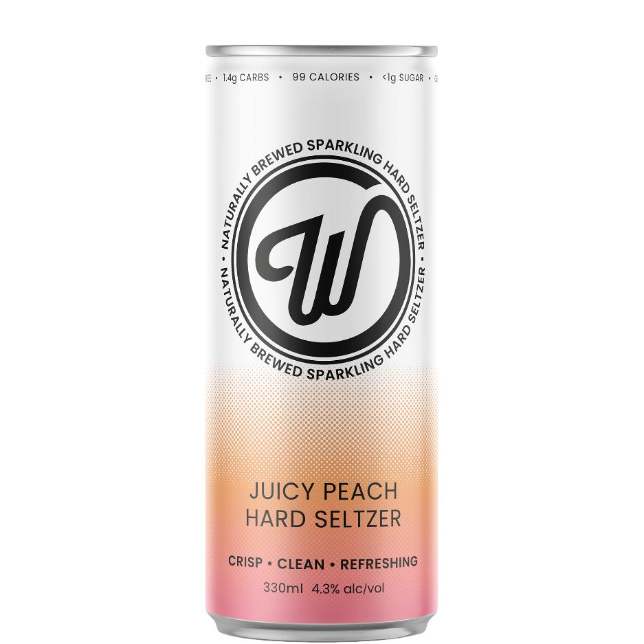 Wayward Brewing Co. W Seltzer Juicy Peach Cans 330ml