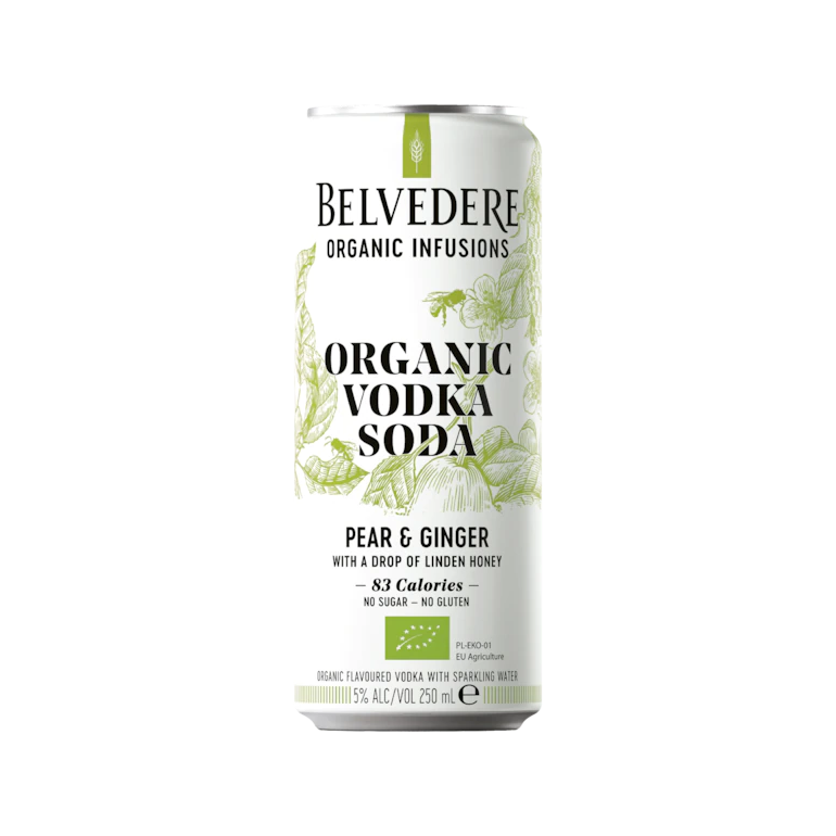Belvedere Organic Vodka Soda Pear & Ginger 250ml