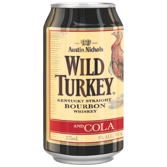 Wild Turkey Heritage 9% Kentucky Straight Bourbon Whiskey & Cola 375ml