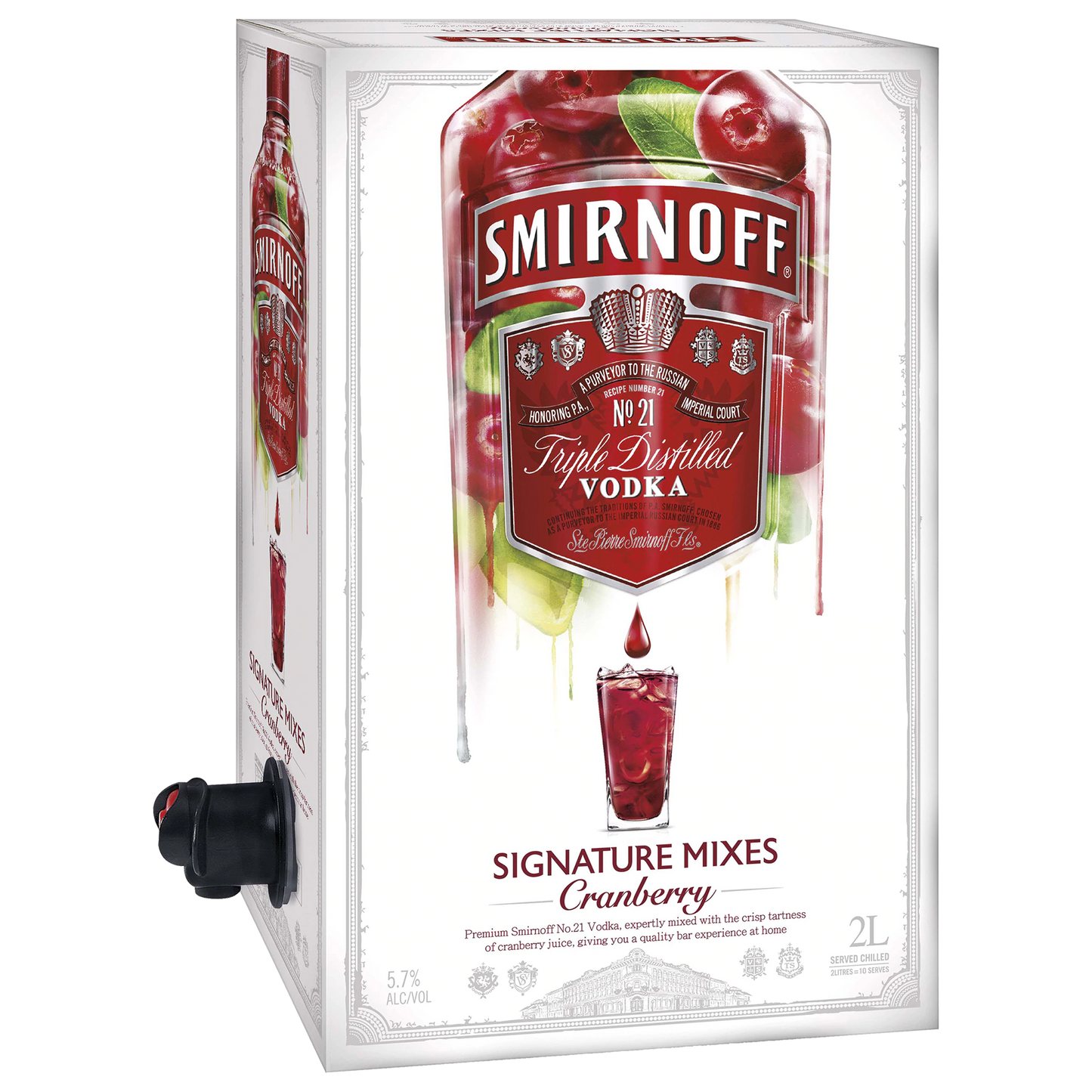 Smirnoff Signature Serves Cranberry 2L