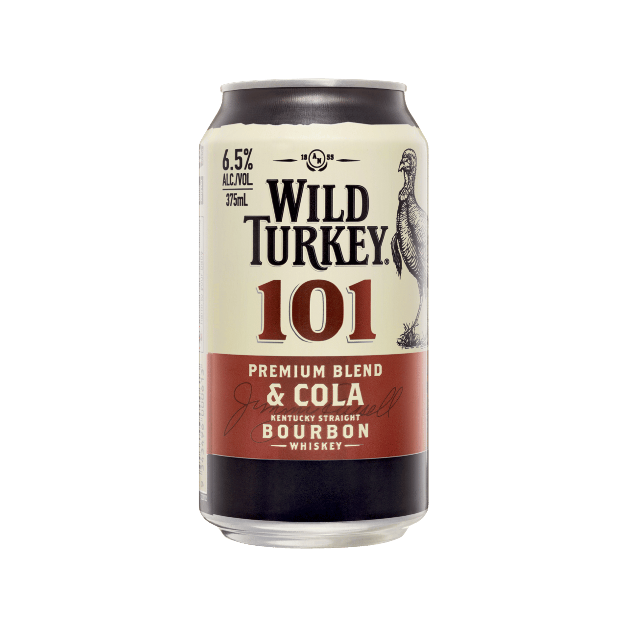 Wild Turkey 101 Kentucky Straight Bourbon Whiskey & Cola Cans 375ml