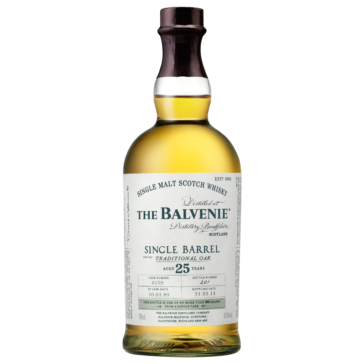 The Balvenie 25 Year Old Single Barrel Single Malt Scotch Whisky 700ml
