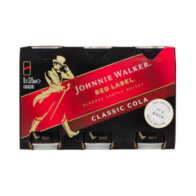 Johnnie Walker Red Label & Cola Cans 375ml