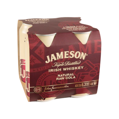 Jameson Irish Whiskey Natural Raw Cola Cans 375ml