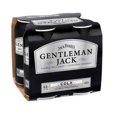 Gentleman Jack Rare Tennessee Whiskey & Cola Cans 375ml