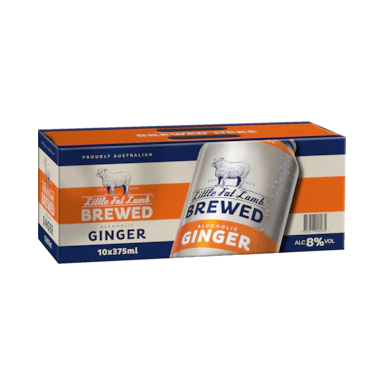 Little Fat Lamb 8% Ginger 10 Pack Cans 375ml