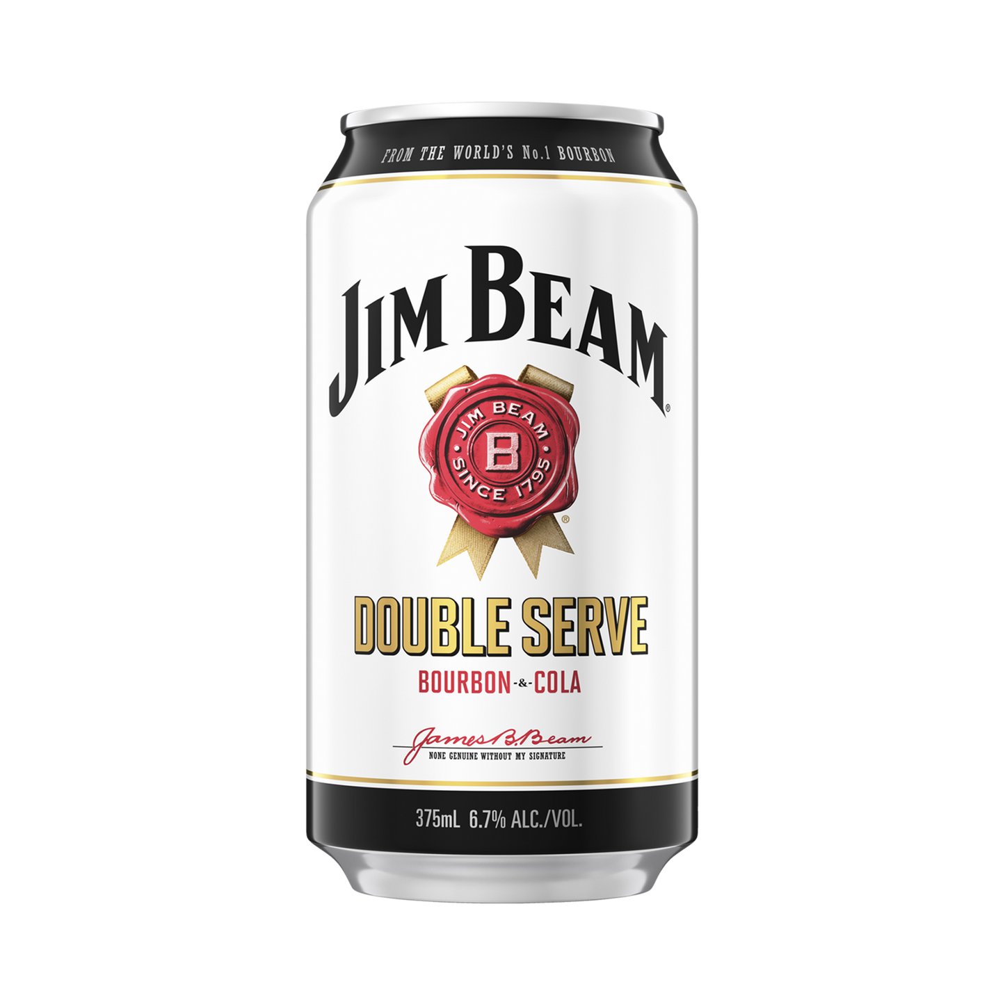 Jim Beam Bourbon & Cola Double Serve Cans 375ml