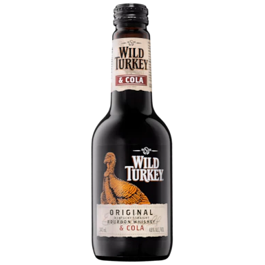 Wild Turkey Kentucky Straight Bourbon Whiskey & Cola Bottles 330ml