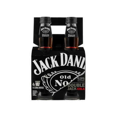 Jack Daniel's Tennessee Whiskey Double Jack & Cola Bottles 330ml