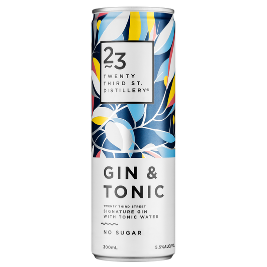 23rd Street Distillery Signature Gin and Tonic Cans 300ml