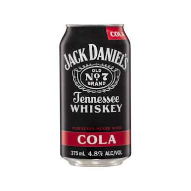 Jack Daniel's Tennessee Whiskey & Cola Cans 375ml