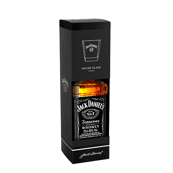 Jack Daniel's Tennessee Whiskey Rocks Glass Gift Pack 700ml