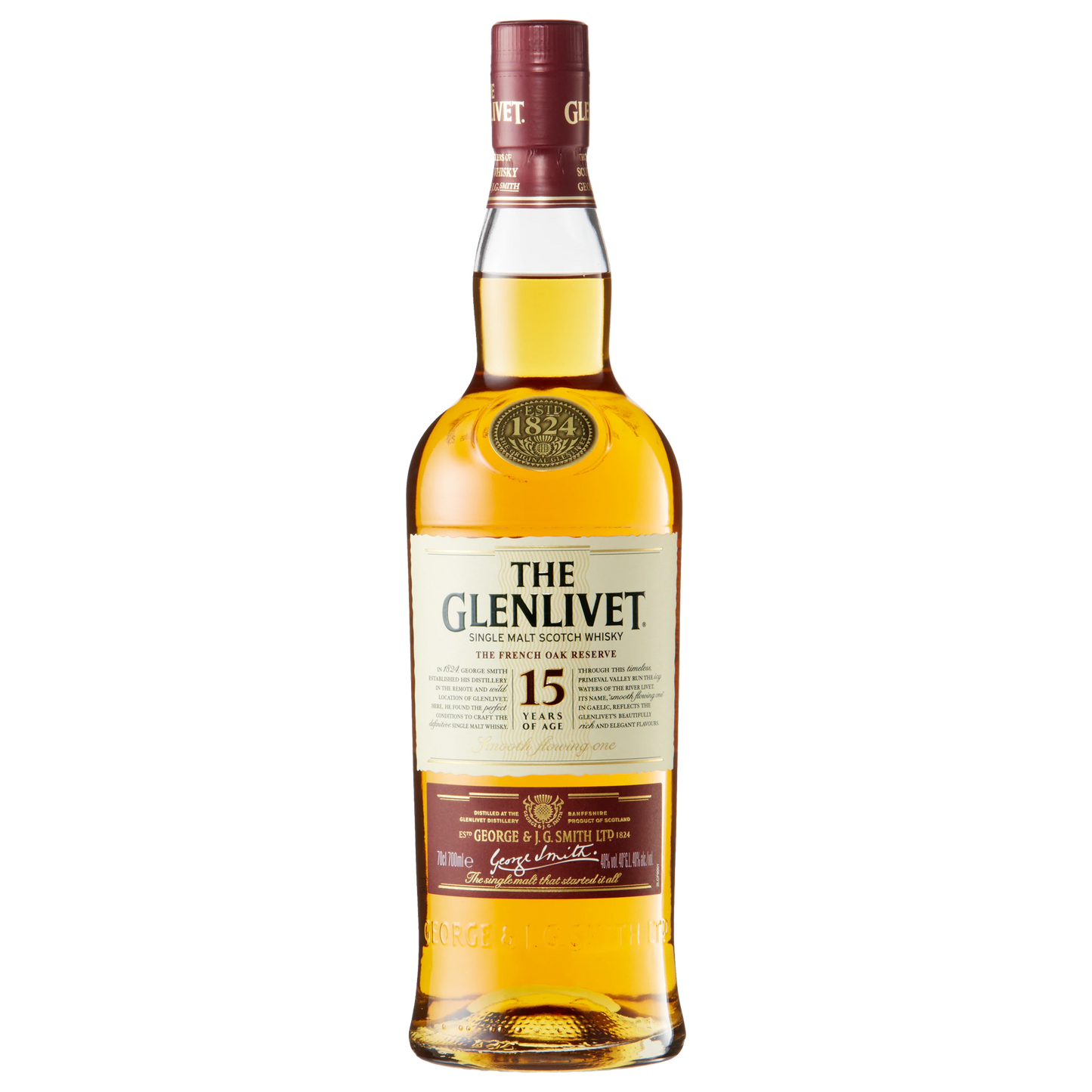 The Glenlivet 15 Year Old Single Malt Scotch Whisky 700ml