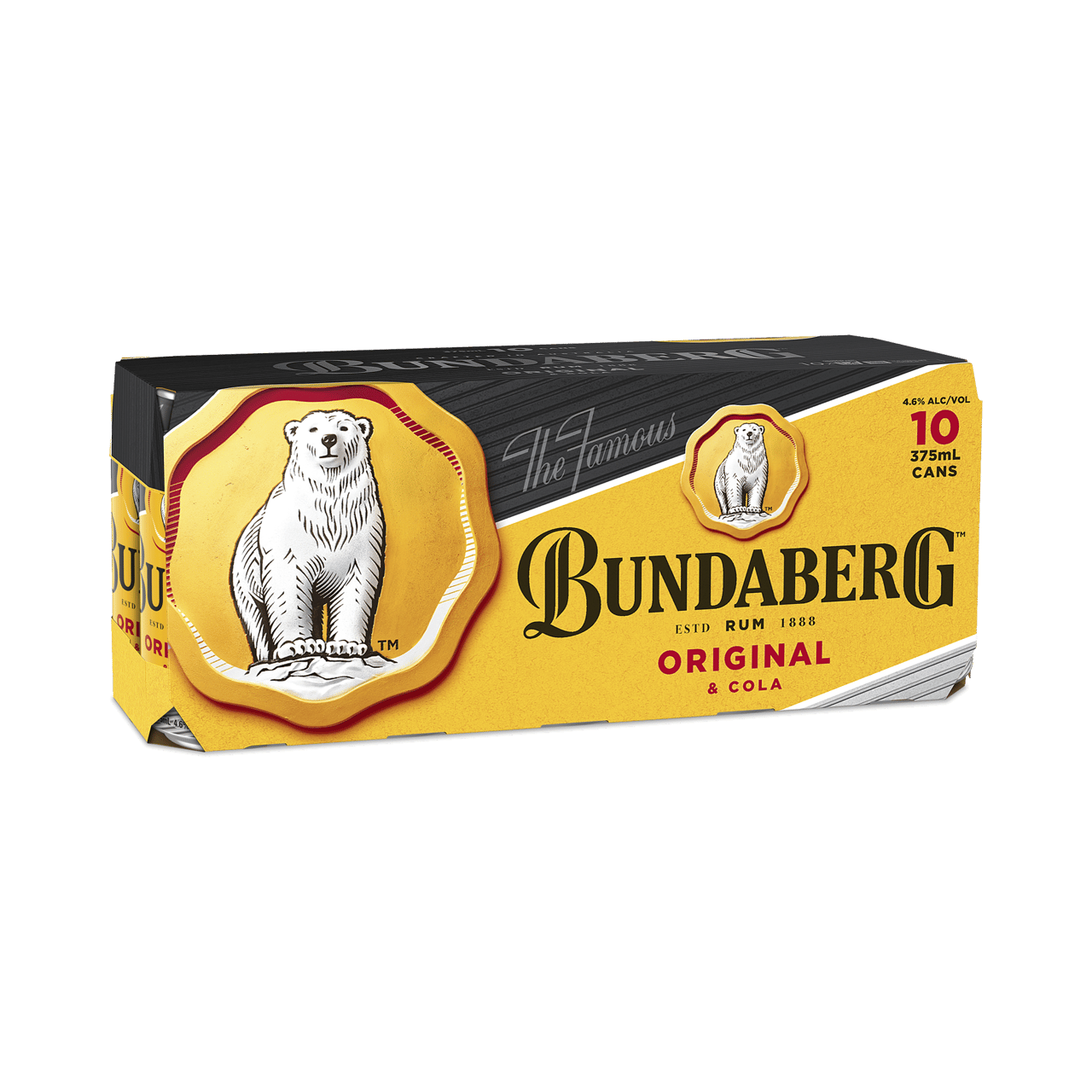 Bundaberg Original Rum & Cola 10 Pack Cans 375ml