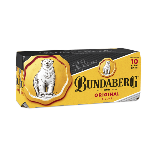 Bundaberg Original Rum & Cola 10 Pack Cans 375ml