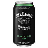 Jack Daniel's Tennessee Whiskey Double Jack & Dry Cans 375ml