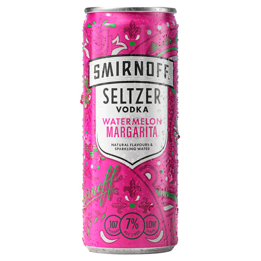 Smirnoff Watermelon Margarita Seltzer 7% 250ml