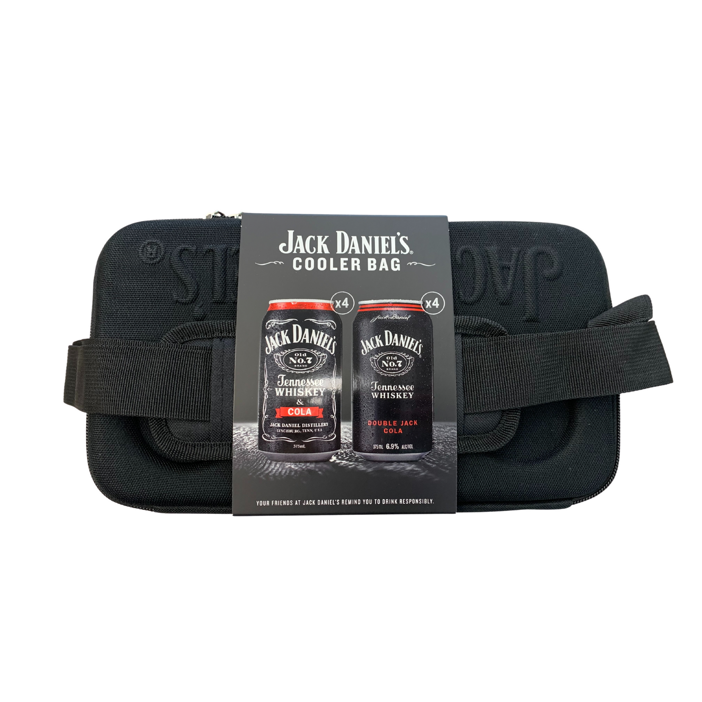 Jack Daniel's Tennessee Whiskey & Cola Cooler Bag With 2 Bonus Double Jack 375ml